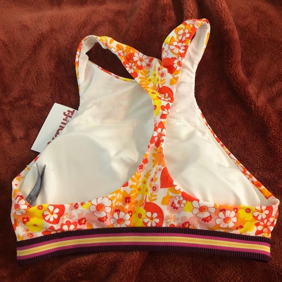 nwt aerie high neck floral bikini top medium - Picture 2 of 3